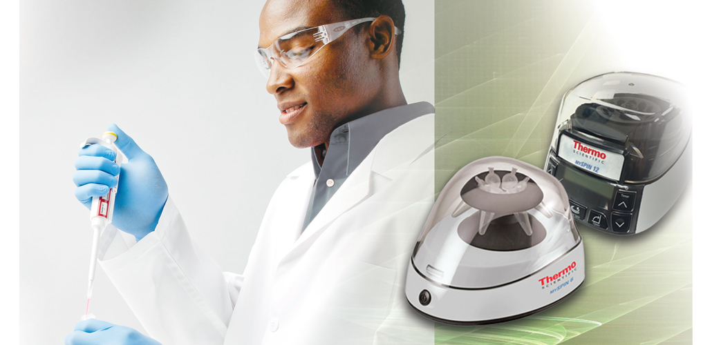 Thermo Scientific mySPIN 6 and 12 mini centrifuges                                                               a new separation experience